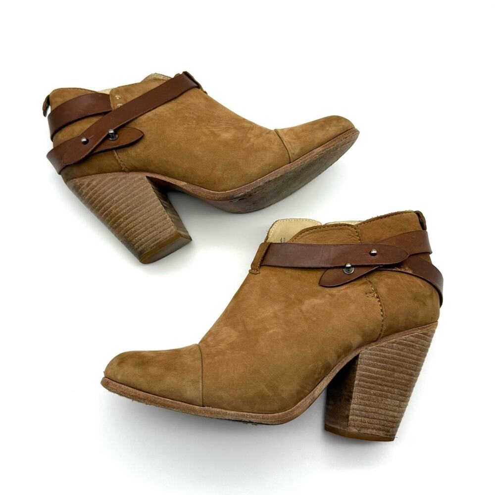 Rag & Bone Harrow Nubuck Suede Ankle Boots Camel EU 40